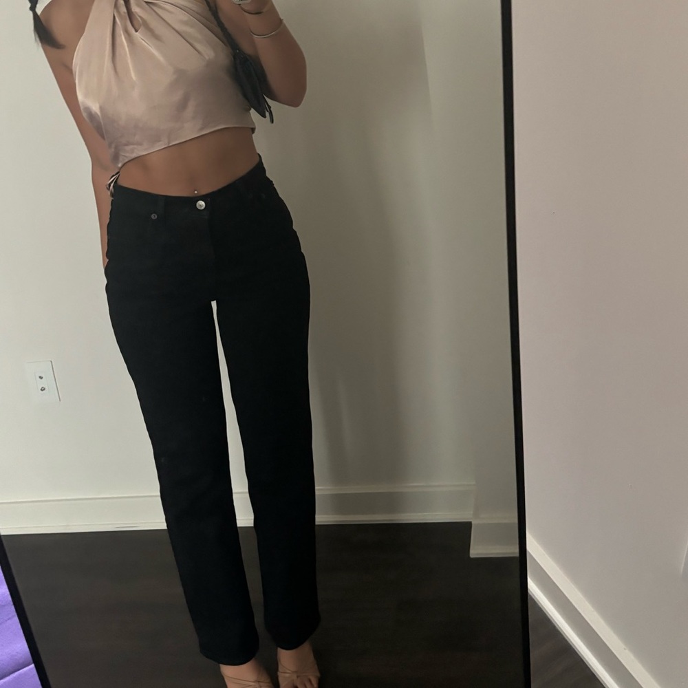 Abercrombie ultra high rise 90s straight curve love